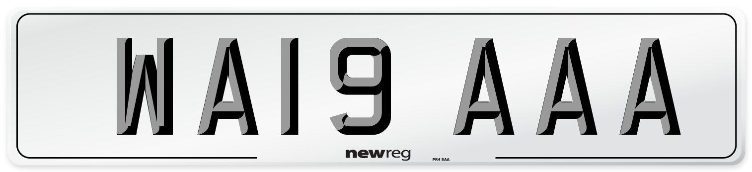 WA19 AAA Number Plate from New Reg